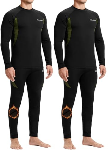 romision Mens Thermal Underwear Set Long Johns Fleece Lined Base Layer