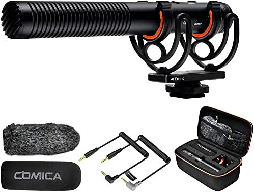 COMICA VM20 Shotgun Mikrofon Super-Kardioid Kondensor Video Mikrofon mit OLED Power Display & Low Cut Filter Modi für Canon Nikon DSLR-Kamera Smartphone