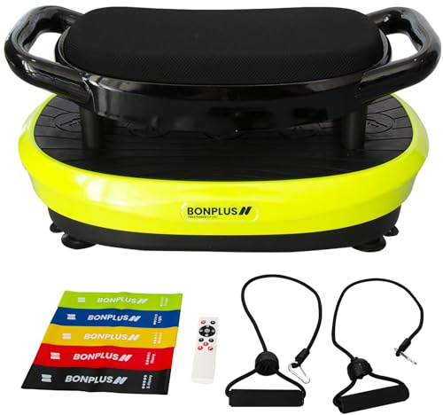 BONPLUS Plateforme Vibrante avec Siège, Wonder Fit, Rock n Fit, Machine à d'exercice Vibrations, Vibrations pour l'entraînement de Tout Le Corps pour la Maison, Combat la Cellulite