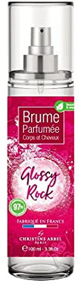 Christine Arbel Paris Brume Parfumée Corps & Cheveux Glossy Rock parfum Fruité-Floral, 100 ml Fabriqué en France