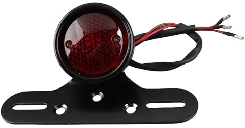 Fanale Posteriore del Freno per Moto, Fanale Posteriore per Freno di Coda Rosso per Motocicletta di Ricambio per Chopper Bobber Nero per Luci dei Freni Stop Moto Custom Stop Cafe Racer Stop(rosso)