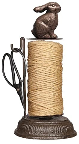 Cast Iron Garden Twine Jute String Dispenser Vintage Style Garden Accessory Fathers Day Gardening Gift (Rabbit)