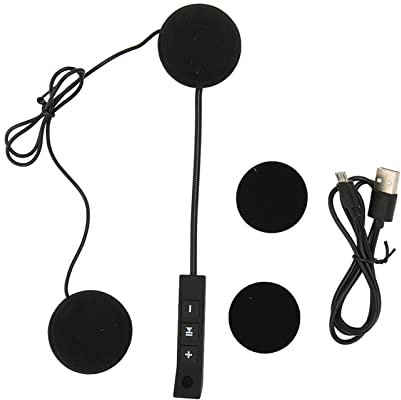 Septpenta Motorcycle Helmet Bluetooth Headset, Outdoor Headset, Waterproof Motorcycle Sports Headset, Speakers Hands Free, 3 Button Design Built in Noise Cancellation for Cycling, Racing