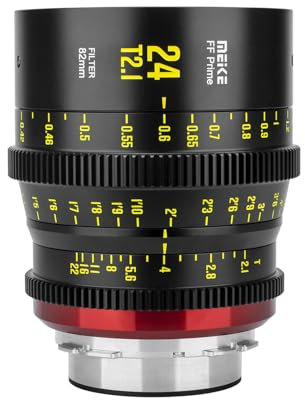 Meike 24 mm T2.1 PL Full Frame Prime Manual Focus Objectif cinéma grand angle pour appareil photo Canon EOS C700 PL EOS C700PL GS