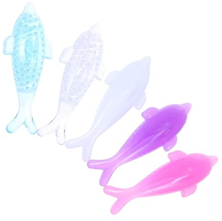 FRCOLOR 5pcs Dolphin Nail Brush Animal Nail Brush Scrub Nail Cleaning Tools Cleaning Gel Nail Cleanser Makeup Cleaner for Nail Dust Brush Home Fingernail Brush Nail Art Tool Mini