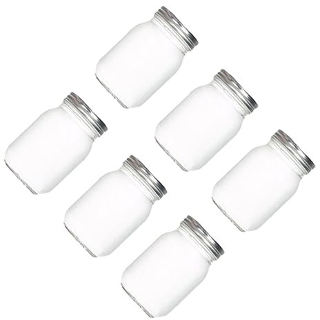 Ciieeo 6 Stk Einmachglas Vorratsdosen für getrocknete Früchte klare Wasserflasche Flasche aus Honigglas luftdichte Flasche Siegel Container Marmeladenglas Glasflasche hohes weißes Glas