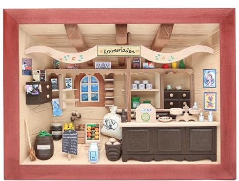 Dorsch 3D Bild aus Holz: Im Krämerladen