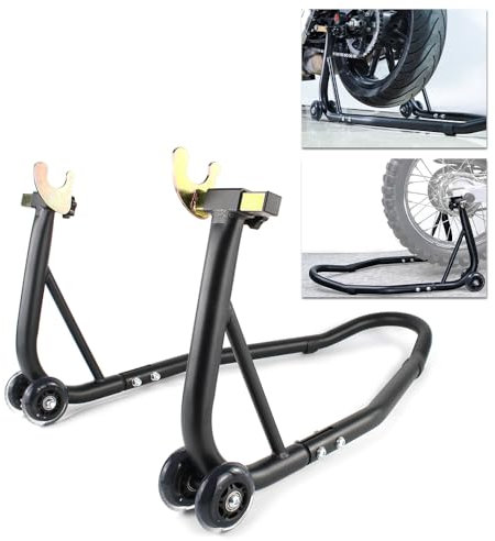 Xitomer 450lbs Universal Motorcycle Rear Stand Wheel Lift Stands, Spool-Style Lift Stand Universal Paddock Stand Powersports Stands Heavy Duty Paddock Stand