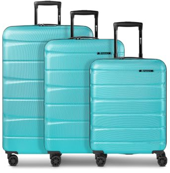 Franky Koffer-Set 3-teilig für Damen und Herren | Reise-Trolleys 51 x 30 x 76 cm aus hochwertigem, stoßfestem ABS Material | Erweiterbar & Teleskopgriff | Munich 4.0 Serie