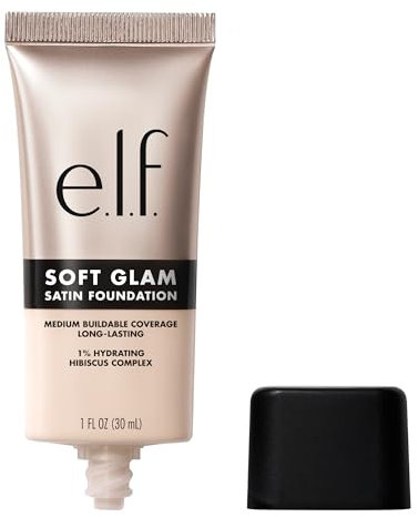 e.l.f. Soft Glam Foundation, Medium Coverage, Long-Lasting & Buildable Foundation For A Smooth, Satin Finish, Vegan & Cruelty-Free, 10 Fair Cool