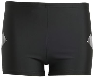 Adidas Boy's Big Bars Swim Boxers, Black, 11-12 Years