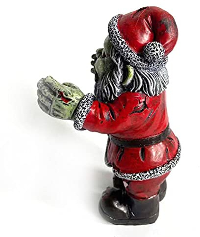 Gruseliger Gartenzwerg – Horror-Ornament, Zombie S Claus Ft, Einzigartige Gartendekoration, Skurrile Outdoor-Dekoration für Haus und Garten – W122, Einheitsgröße