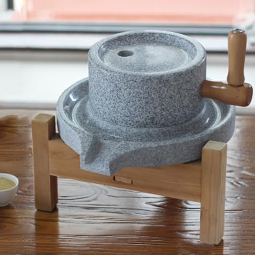 Molino de pasta,Molino de piedra manual, Molino de piedra hecho a mano Molinillo de cereales antiguo for el hogar, herramienta de molienda hecha a mano for granos de arroz/café, molino de pasta de jug