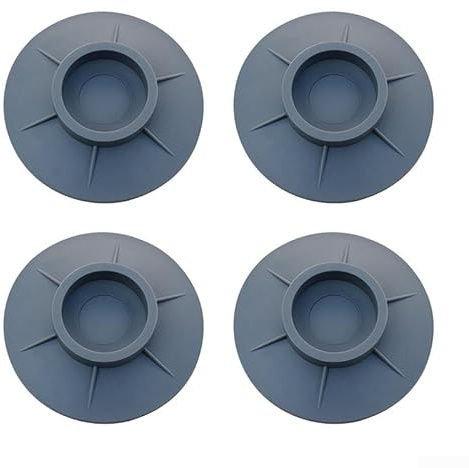 Zoegneer 4Pcs Washing Machine Foot Pads Suction Cup Base To Fix Washing Machine Suction Cup Foot PadsWashing Machine Foot Pads(Grey)