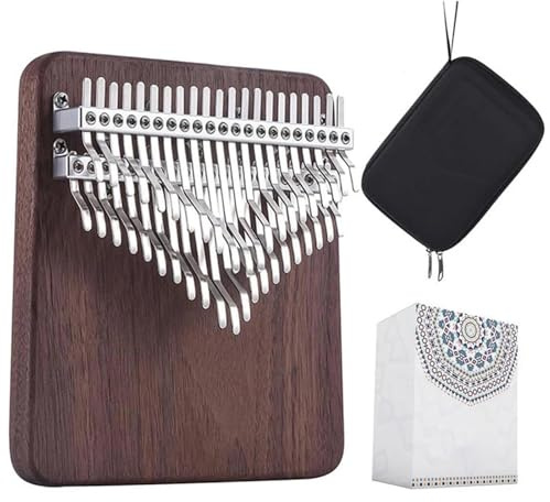 Kalimba Instrument Tragbares Chromatisches Kalimba-Klavier Mit 42 Tasten Daumenklavier Aus Schwarzem Walnussholz Musiktastatur Professionelles Kalimba-Geschenk