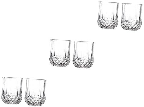 Ciieeo 6pcs Elegant Diamond Drinking Cup Juice Beer Milktea Cup for Home Decor