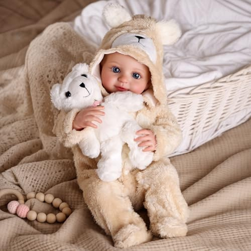 BABESIDE Lebensechte Reborn-Baby Puppen Junge 17 Zoll,Offene Augen