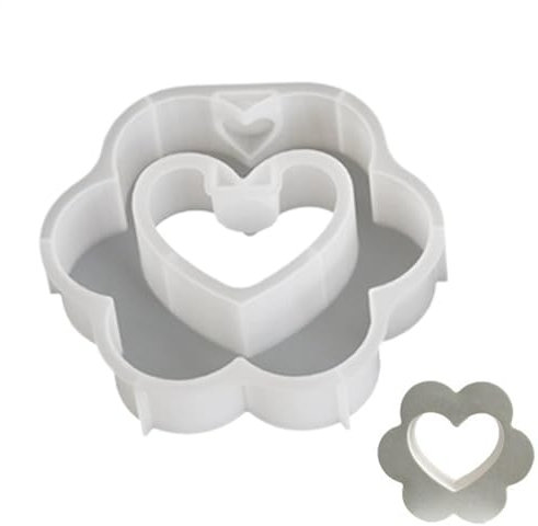 Stampo per vaso a di cuore, in silicone, per vasi di fiori, stampi in gesso riutilizzabili per decorazioni di casa, artigianato