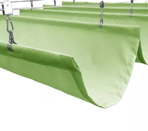 Housse de rechange imperméable et rétractable sur mesure pour pergola, auvent de terrasse, porche, cour - Vert