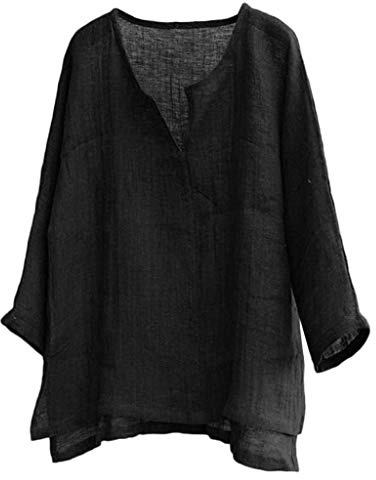 Tops Hombre Sudor Algodón Y Lino Camisas Hombre Sólido Cuello Mao Camisa Lino De Verano 2025 Slim Fit Manga Larga Sin Cuello V Camisetas Tallas Grandes