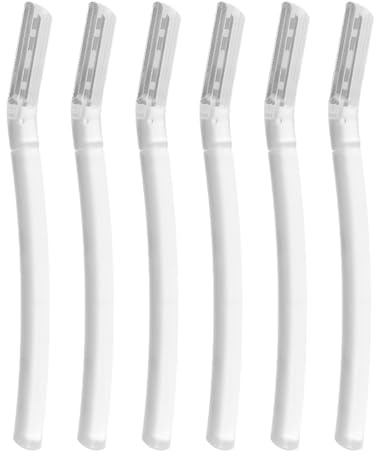 6 Pezzi Rasoio per Sopracciglia in Acciaio Inox, per Rimuovere i Peli del Viso, Dermaplaning Viso Rasoio per Sopracciglia Tagliare, per Sopracciglia Tagliare e Modellare le Sopracciglia, Rasoio