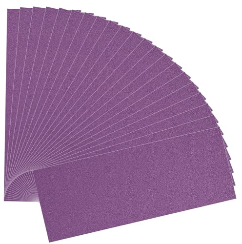 STEBRUAM 21 ark sandpapper, kornstorlek 180, våt och torr metallpolering, gipsskivor, harts, väggar, trämöbler, 93 x 230 mm (lila)