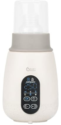 Babymoov Scaldabiberon e sterilizzatore NutriSmart(+) - Portatile - Casa e auto - Adattatore, cestello e coperchio inclusi - Riscaldamento programmabile - Funzione di mantenimento del calore per 1 ora
