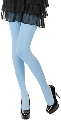 Romartex multicolore collants en microfibre 40 DEN, 32 couleurs et différentes 5 tailles, M, bleu clair