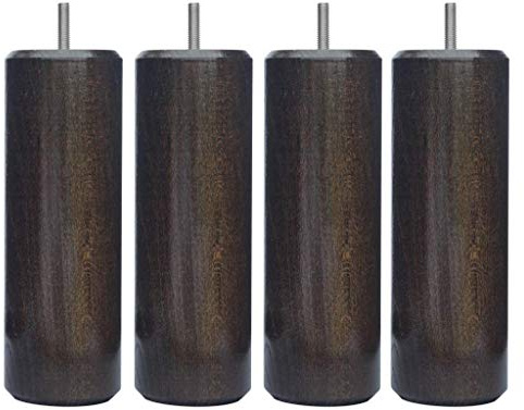MARGOT 3700527818214 Caméléon Cylindre Lot de 4 Pieds de lit Bois Wengé Hauteur 15 cm