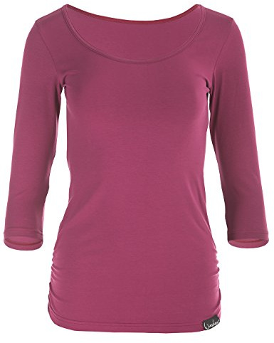 WINSHAPE Damen Ws4 3/4-arm Shirt, Berry Love, L EU