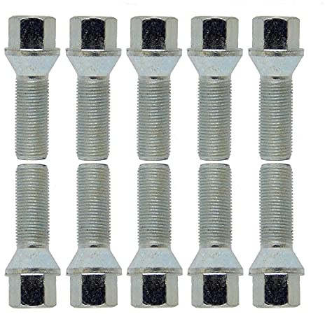 10x Radschrauben Radbolzen Kegelbund M12x1,25 28mm kompatibel mit Fiat 500 BARCHETTA BRAVA BRAVO CINQUECENTO PANDA PUNTO STILO