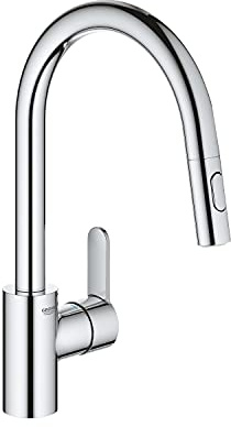 GROHE 31482003 Eurostyle Cosmopolitan, avec Douchet Te Extractible à deux Jets, Argent
