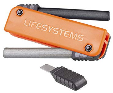 Lifesystems Dual-Action Outdoor Fire Starter - Magnesium Ferrocium Rod With Stainless Steel Striker For Camping, Survival and Bushcraft