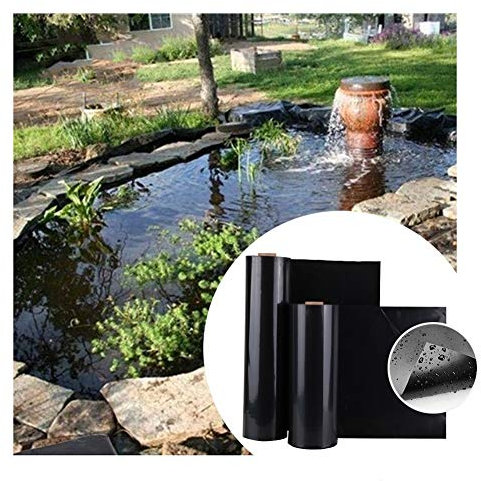 GDMING 100% Undurchlässig Teichfolie, Flexibel Teichfelle, Zum Landschaftsbau Fischteich Wassergarten Schutzfilm, 0.5mm Dicke Plastikfolie, 49 Größen (Color : Black, Size : 8x9m)