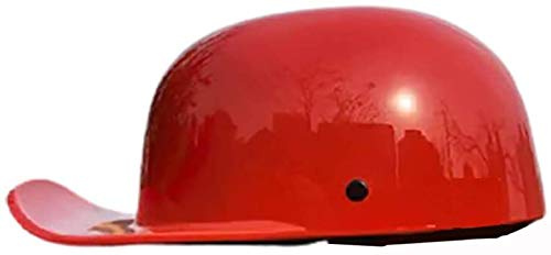 ZLYJ Demi-Casque De Moto Vintage De Style Allemand, Casque Rétro Ouvert pour Hommes Et Femmes, Casquette De Baseball De Personnalité Certifiée ECE, Adapté Au Scooter Cruiser B,XL(59-60cm)