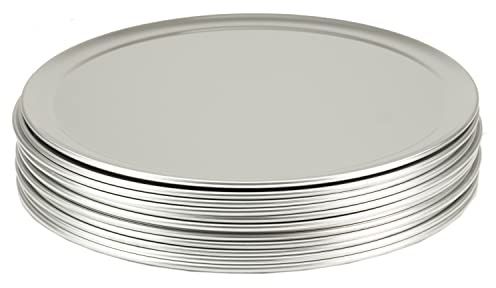 GVK ECO Lot de 12 plaques à pizza rondes en aluminium Ø 380 mm