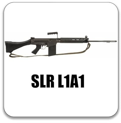 Gift Insanity British Rifle SLR L1A1 55mm x 55mm SQUARE MAGNET