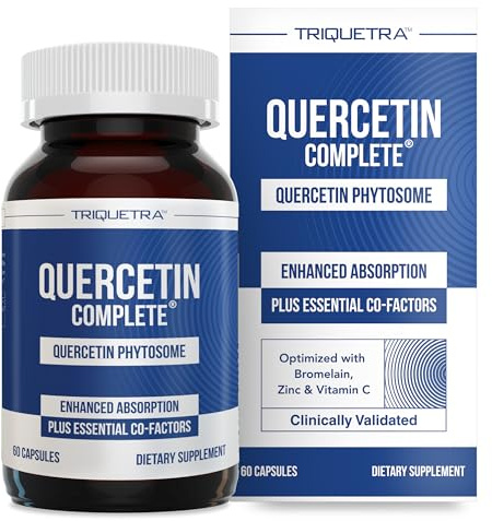 Quercetin Complete® Quercetin Phytosome with 50X Higher Absorption, Clinically Proven & Patented Quercefit – Most Effective Form of Quercetin – Enhanced with Bromelain, Zinc & Vitamin C (60 Capsules)