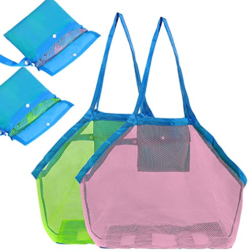 ZDNT Faltbare Netztasche für Schwimmen und Pool, ideal für Handtücher und Spielzeug