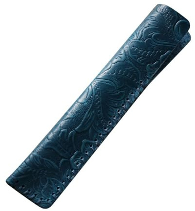 DONGKER Etui Stifte, 1 Stuck Leder Stift-Etui, 165mm Längen, Retro Federtasche Stiftetui Schutzhülle für Kugelschreiber, Eingabestift-Stift, Stylus Pen