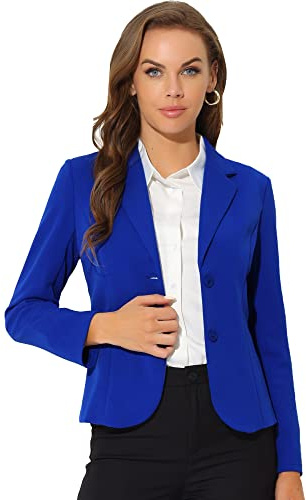 Allegra K Women's Work Office Blazer Long Sleeve Jacket Suit Blazers