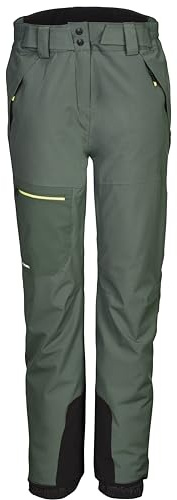 killtec Damen Skihose/Funktionshose mit Kantenschutz und Schneefang KSW 49 WMN SKI PNTS, grüngrau, 42, 41985-000