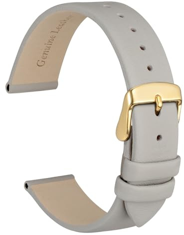 WOCCI Elegante Uhrenarmbänder, Ersatzbänder Echtem Leder, Edelstahlschnalle, 8mm 10mm 12mm 14mm 16mm 18mm 20mm