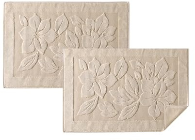 ASTREA TEXTILES Tapis de Bain pour Salle de Bain - Tapis de Sol 100% Coton - Linge de Toilette Lavable (2, Marron)