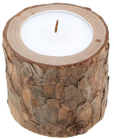 HOOTNEE 4stücke Holzkerzenständer Aus Kiefernholz -design Passend Für Teelichter Multifunktional Als Pflanzgefäß Und Dekoration Für Hochzeiten Partys Und Zuhause