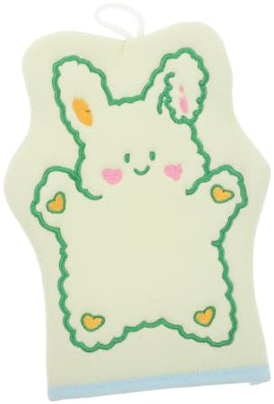 ibasenice Buntes Cartoon Kaninchen Peelinghandschuh Für Junge Mädchen Badehandschuh Waschhandschuh Aus Strapazierfähigem Scheuergewebe Für Effektive Hautreinigung