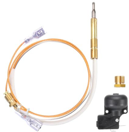 sourcing map Termocoppia per riscaldatore da terrazza da 35,6 cm, parte di ricambio con interruttore ribaltabile e dado M8 per riscaldatore a gas riscaldatore da giardino accessori per riscaldatori