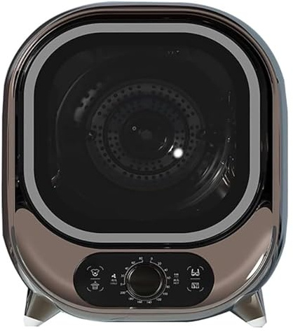 Mini secadora de ropa eléctrica, 0,8kg de capacidad, la carga frontal portátil secadora de ropa compacta Tumble con bañera de acero inoxidable, 450W secadora de ropa eléctrica Tumble para el apartamen