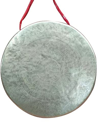 gong platillos gong tibetano instrumentos musicales Moon Gong Plano de 28 a 40 cm Gong taoísta de borde alto Sonido fijo profesional(Color:36cm,Size:)