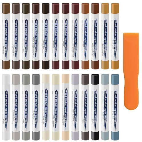 Windspeed 24P Wood Filler Stick, Furniture Repair Kit Wood Marker Wax Stick